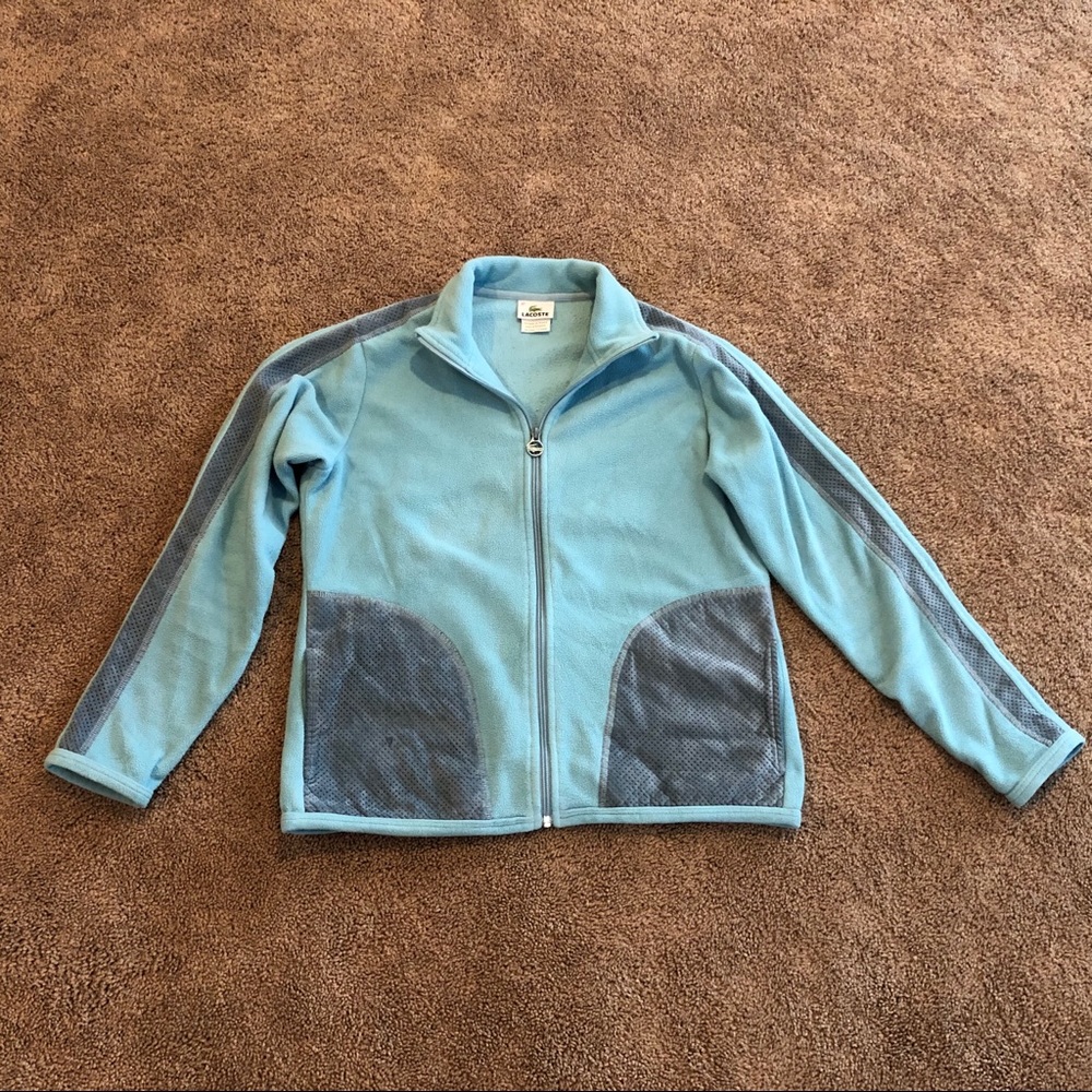 Lacoste Blue fleece jacket size 42 Women’s